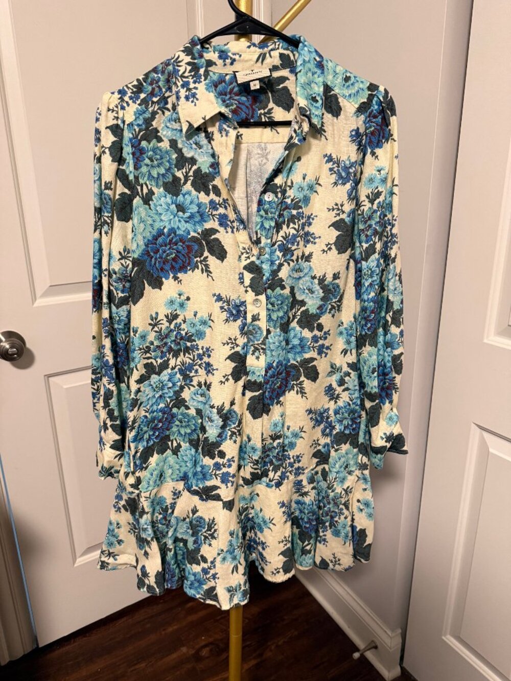 Tuckernuck Women's Wild Zinnia Linen Callahan Floral Mini Dress Size M - Picture 2 of 6